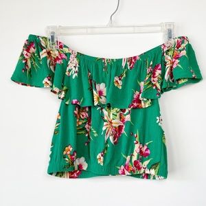 💠Express floral crop top